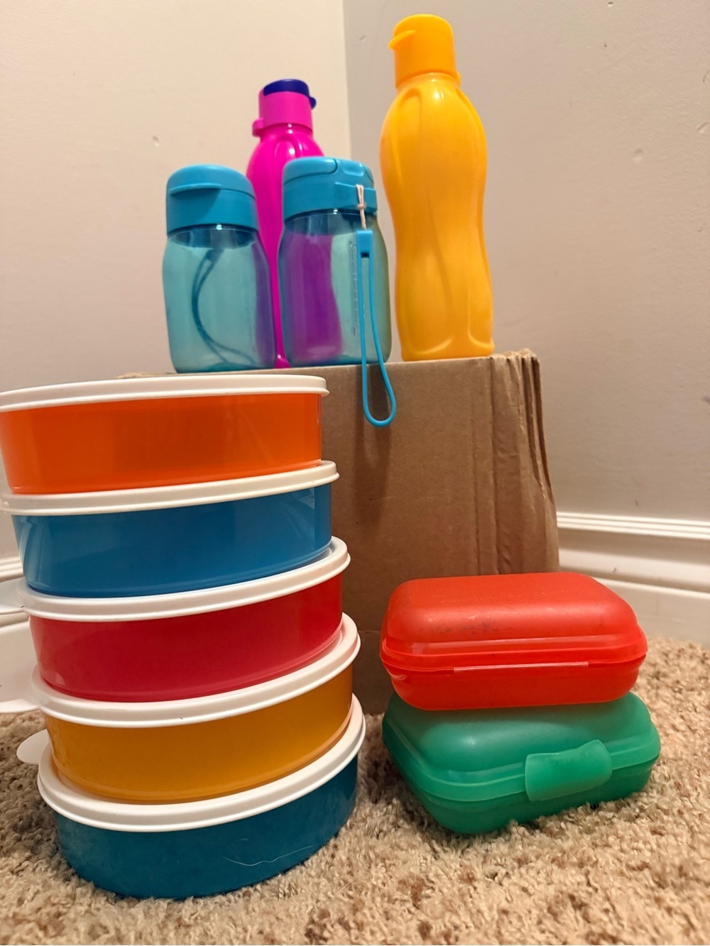 Tupperware Snack & Bottle Set